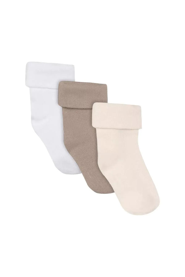 Noppies Unisex Socks 3-pack N469 oatmeal