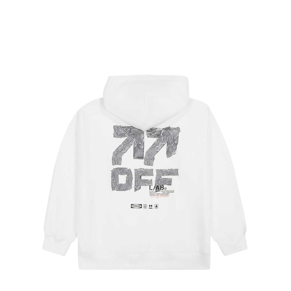 Lab Off-White Off Active Duct Tape Hoodie White