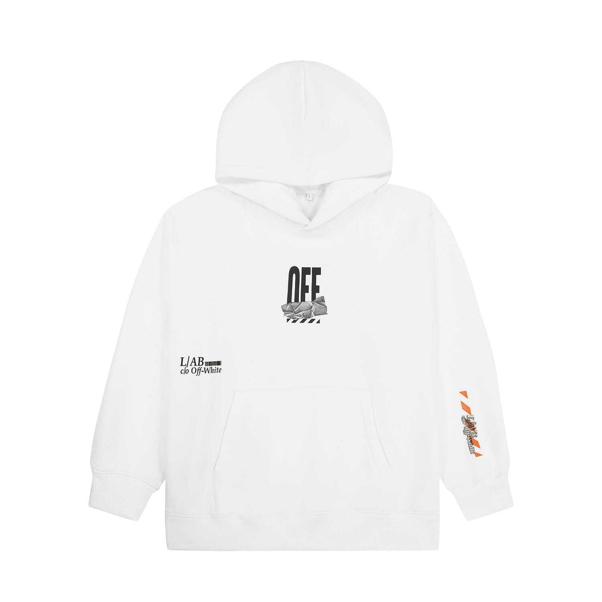 Lab Off-White Off Active Duct Tape Hoodie White