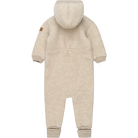 Mikk-line Wool Baby Suit w. Hood Melange offwhite