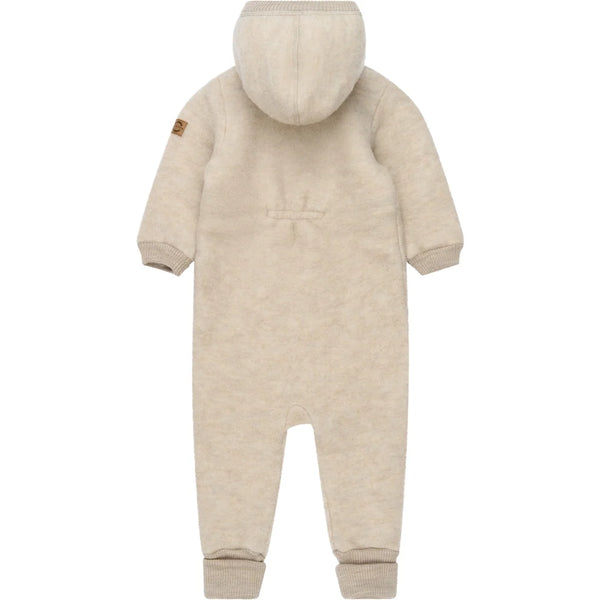 Mikk-line Wool Baby Suit w. Hood Melange offwhite