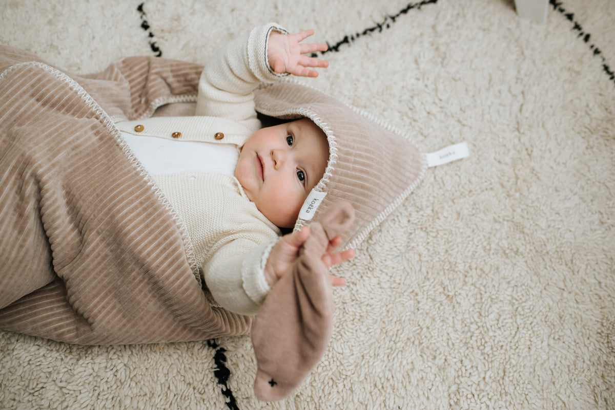 Koeka omslagdoek teddy vik Grey pink
