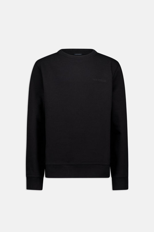 Airforce Faded round sweater True black\paloma grey
