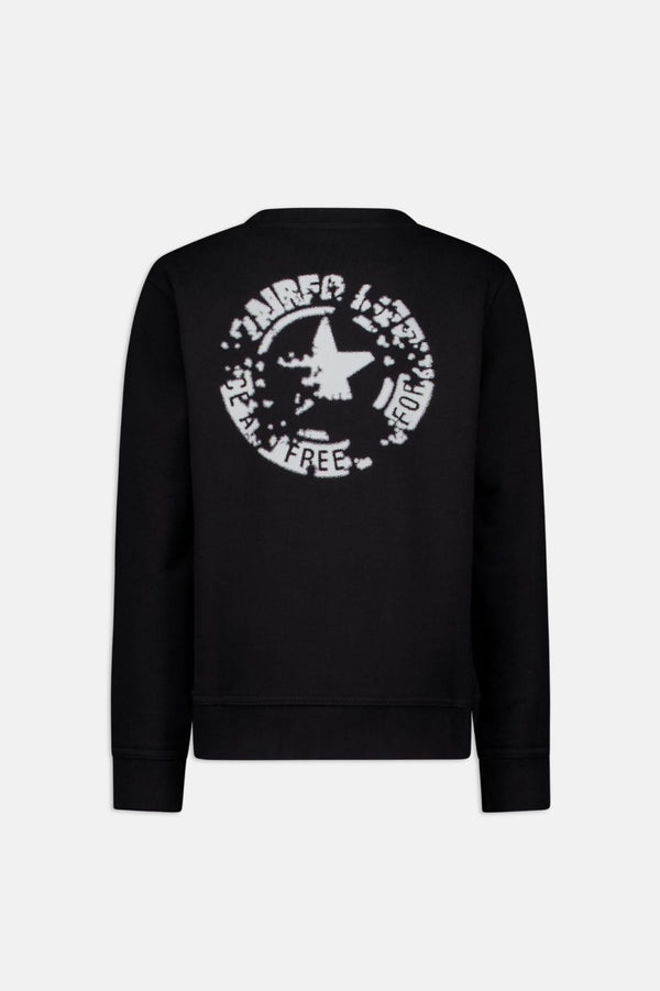 Airforce Faded round sweater True black\paloma grey