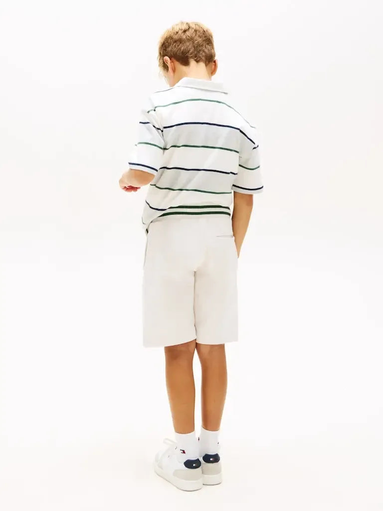 TH script graphic sweatshorts