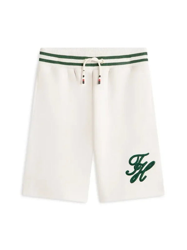 TH script graphic sweatshorts