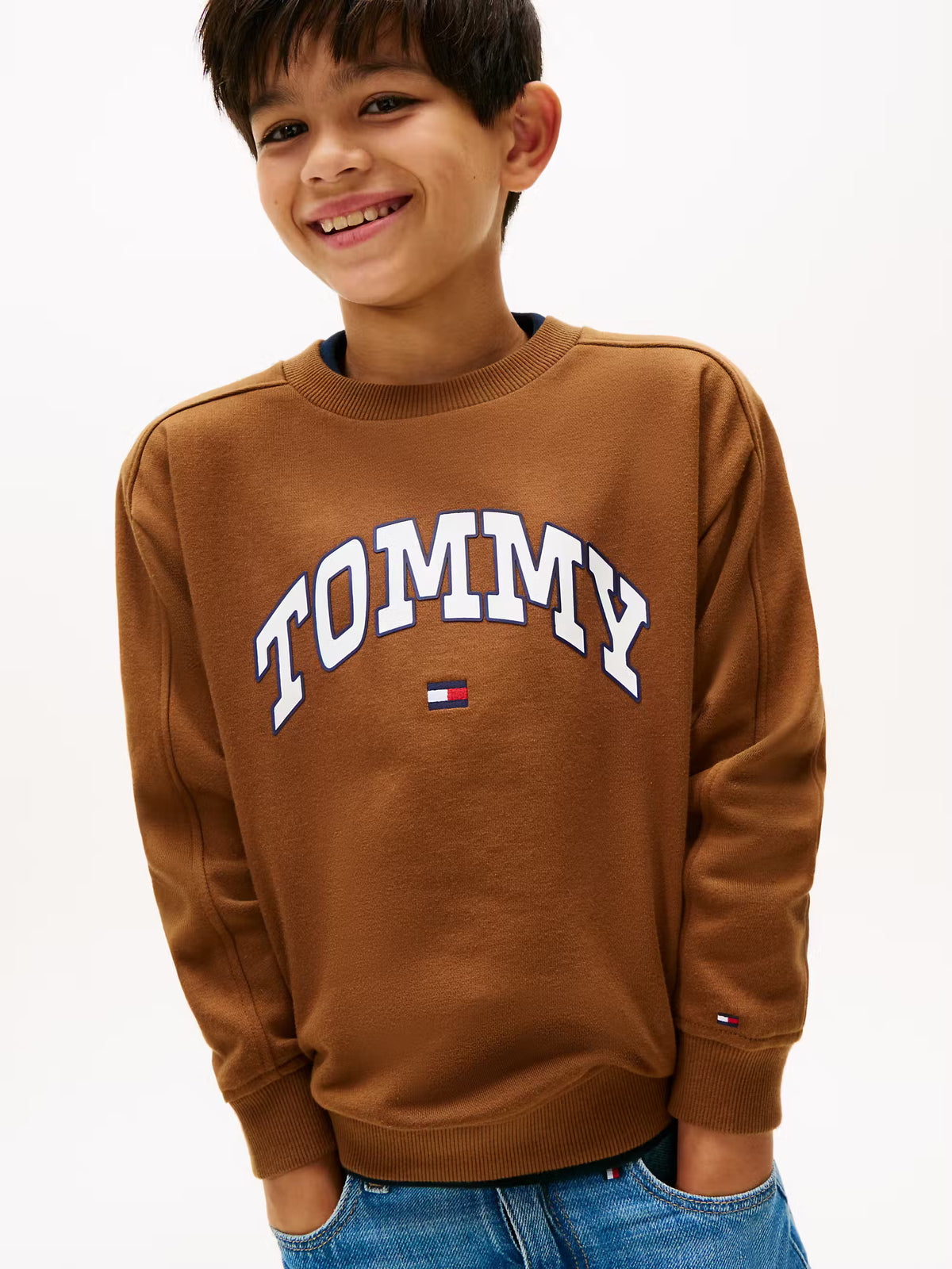 Varsity raised print sweater