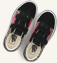Vans Old Skool V LEOPARD POP Pink velvet/black