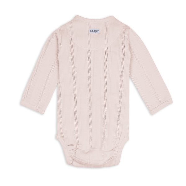 Lodger Romper LS Pointelle Powder