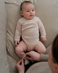 Lodger Romper LS Pointelle Powder