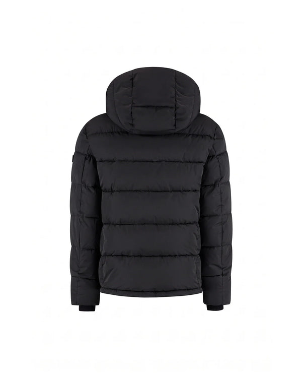 Malelions Hooded Puffer Jacket Black