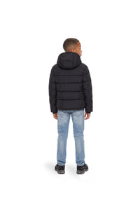 Malelions Hooded Puffer Jacket Black