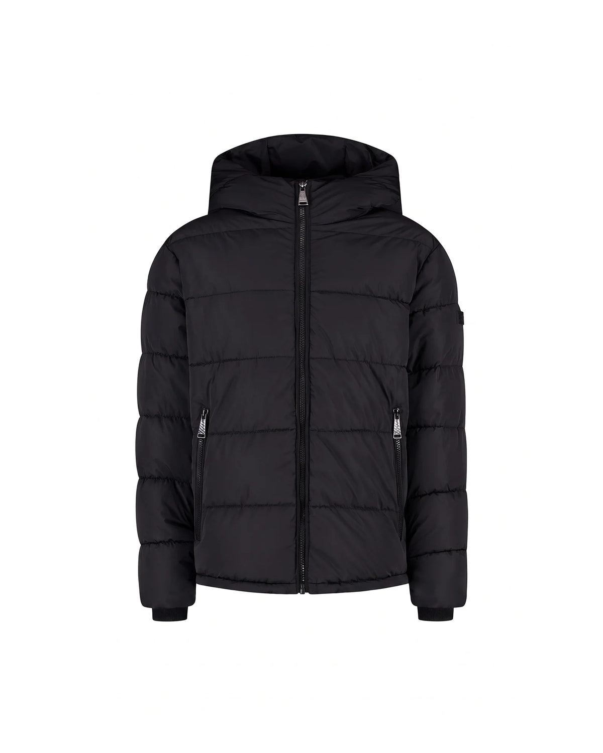 Malelions Hooded Puffer Jacket Black