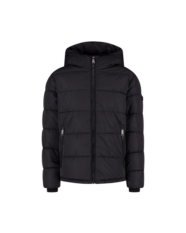 Malelions Hooded Puffer Jacket Black