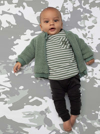 Quapi zahi nb05 longsleeve Dusty green stripe