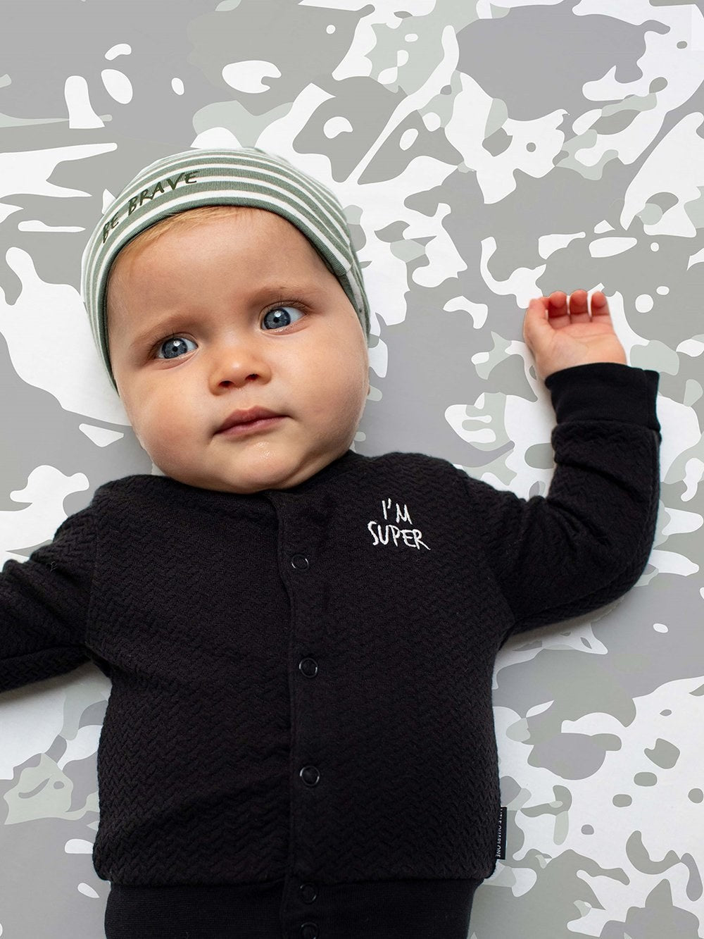 Quapi zoran nb05 mutsje Dusty green stripe