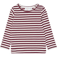 The New Siblings TNSTFro L_S Rib Tee Gardenia striped