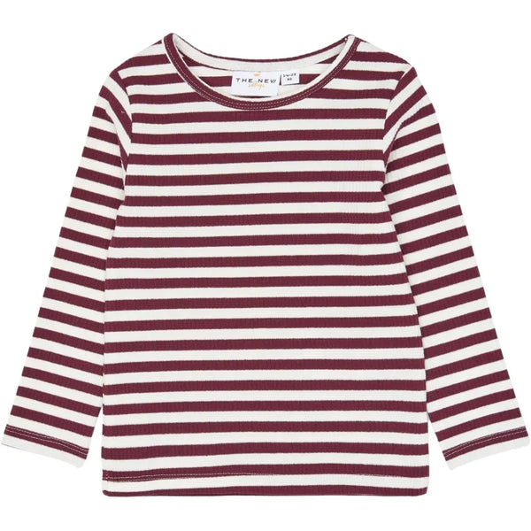 The New Siblings TNSTFro L_S Rib Tee Gardenia striped