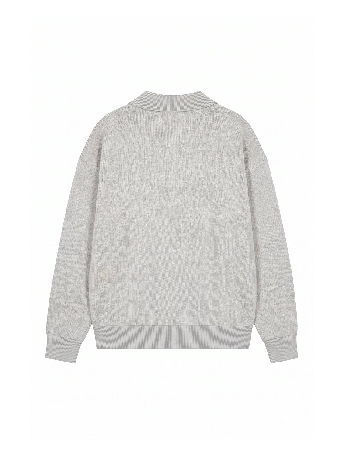 Malelions Knitted Script Polo Grey melange