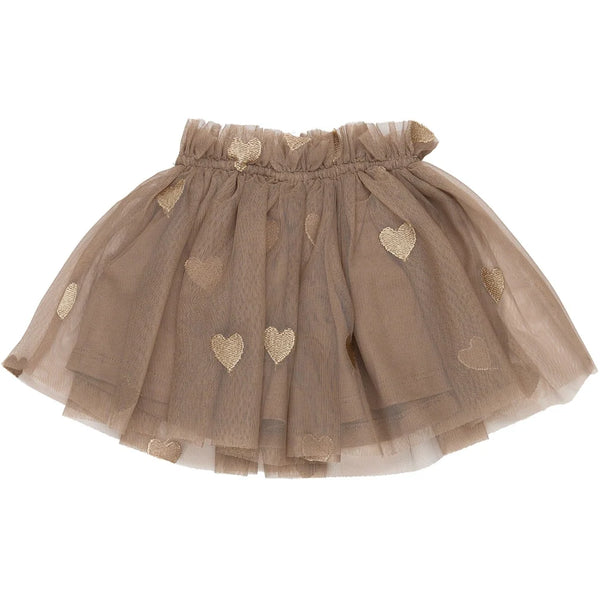 The New Siblings TNSBYnalla Mesh Skirt Taupe gray emb tn