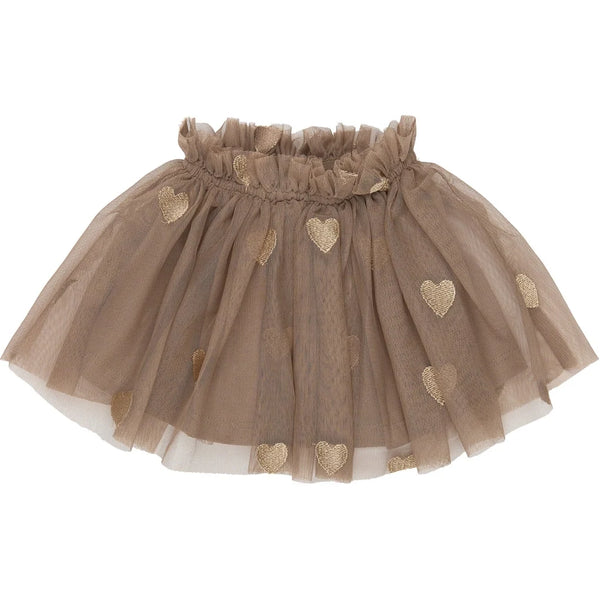 The New Siblings TNSBYnalla Mesh Skirt Taupe gray emb tn