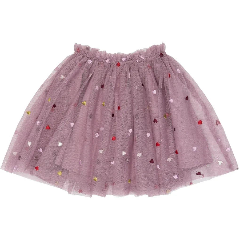 The New Siblings TNSTVadia Mesh Skirt Elderberry emb tn