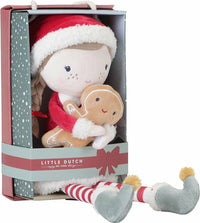L.dutch Knuffelpop Kerst Rosa 35cm