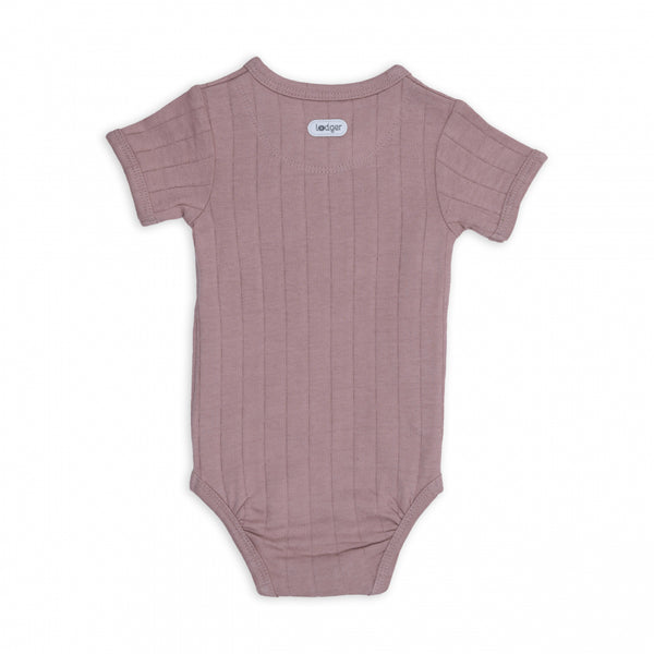 Lodger Romper SS Solid Rose