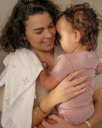 Lodger Romper SS Solid Rose