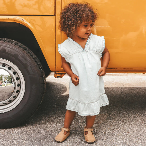 Chambray | Ruffle Dress