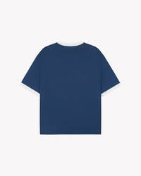 Saint Blanc Scribble Ringer Shirt Blue/white