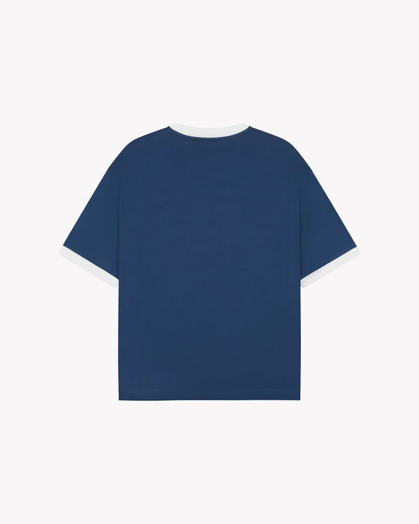 Saint Blanc Scribble Ringer Shirt Blue/white