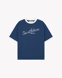 Saint Blanc Scribble Ringer Shirt Blue/white