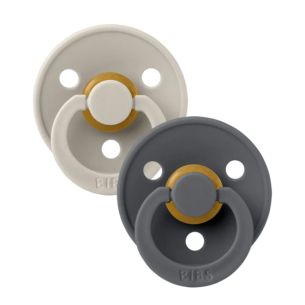 Bibs fopspeen natuurrubber 2pack Sand/iron