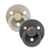 Bibs fopspeen natuurrubber 2pack Sand/iron