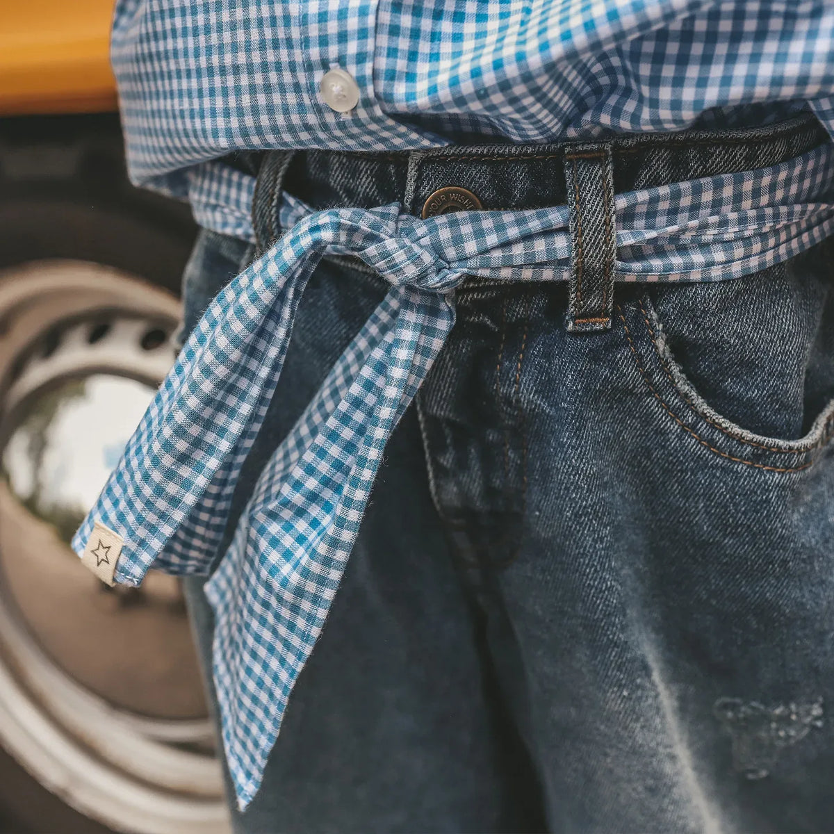 Vichy Blue | Scarf Belt