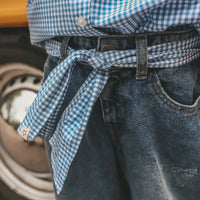 Vichy Blue | Scarf Belt