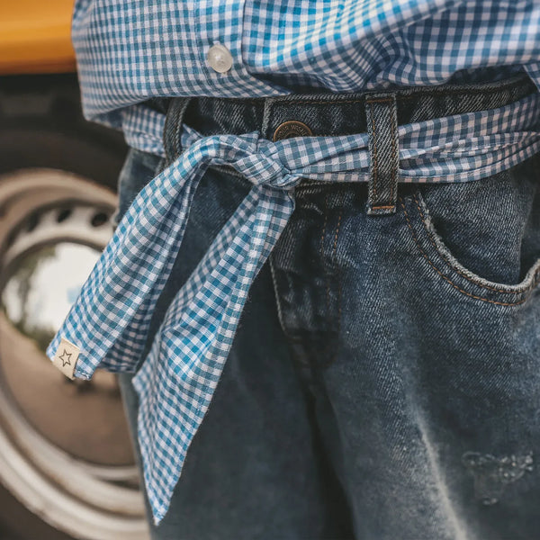 Vichy Blue | Scarf Belt