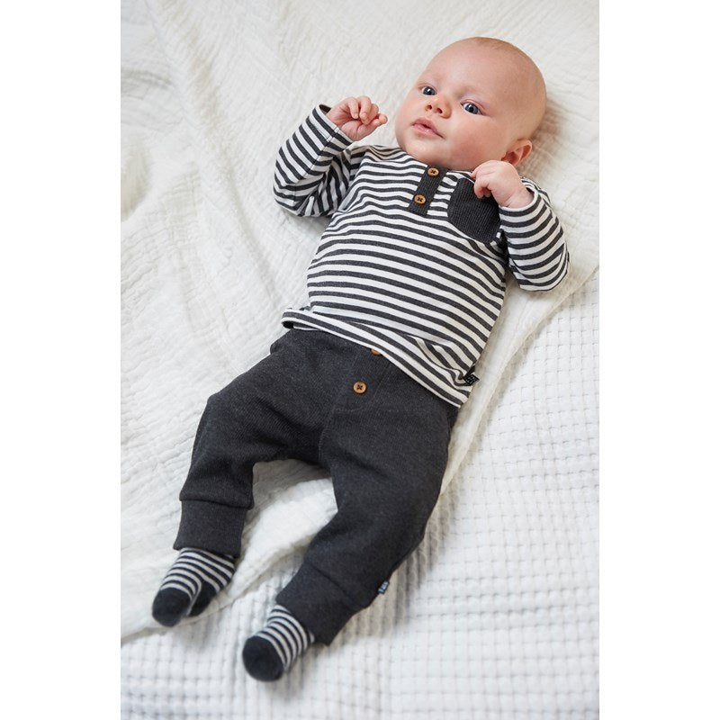 Feetje broek - mini person Antraciet melange