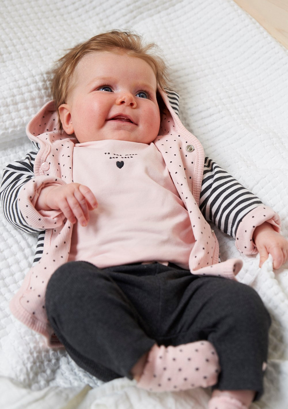 Feetje omkeerbaar jasje met capuchon Antraciet melange