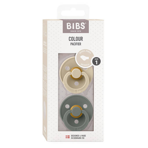 Bibs colour speen latex anatomic 2pack Vanilla/pine