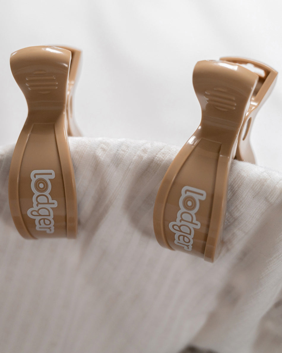Lodger Swaddle Clip 2-pack Beige