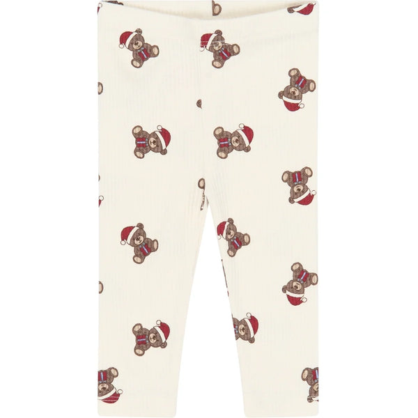 The New Siblings TNSBHoliday Teddy Rib Leggings Gardenia aop
