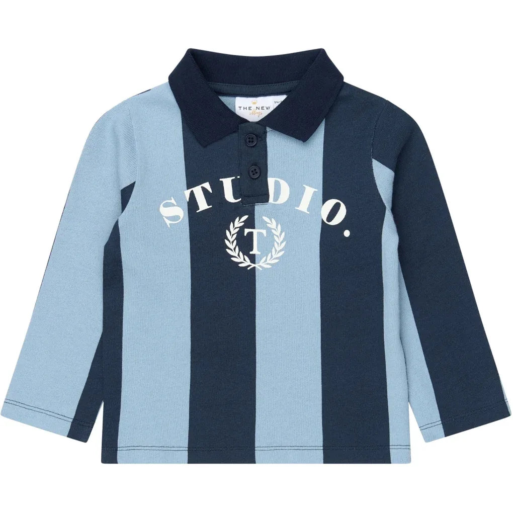 The New Siblings TNSTViro L_S Polo Navy blazer striped