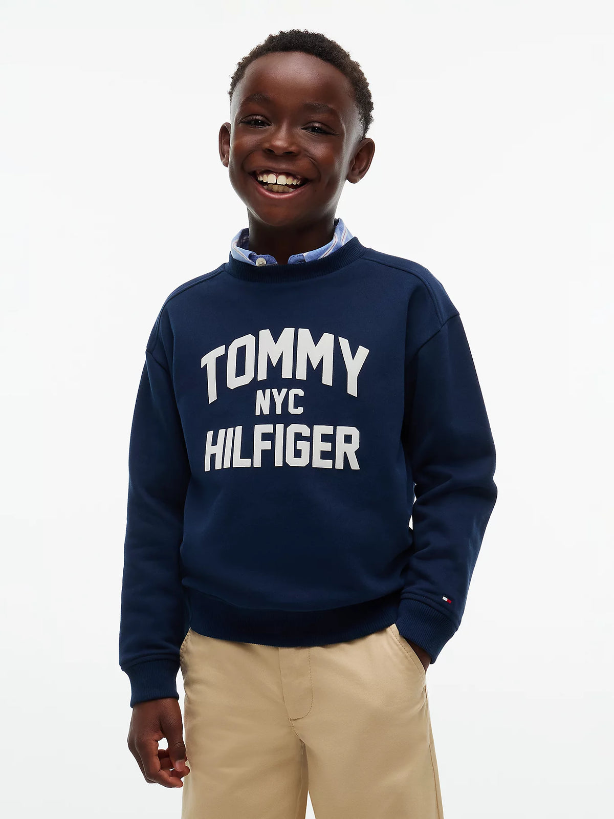 Tommy Hilfiger Brand love crewneck sweater Dark blue