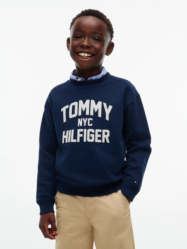 Tommy Hilfiger Brand love crewneck sweater Dark blue
