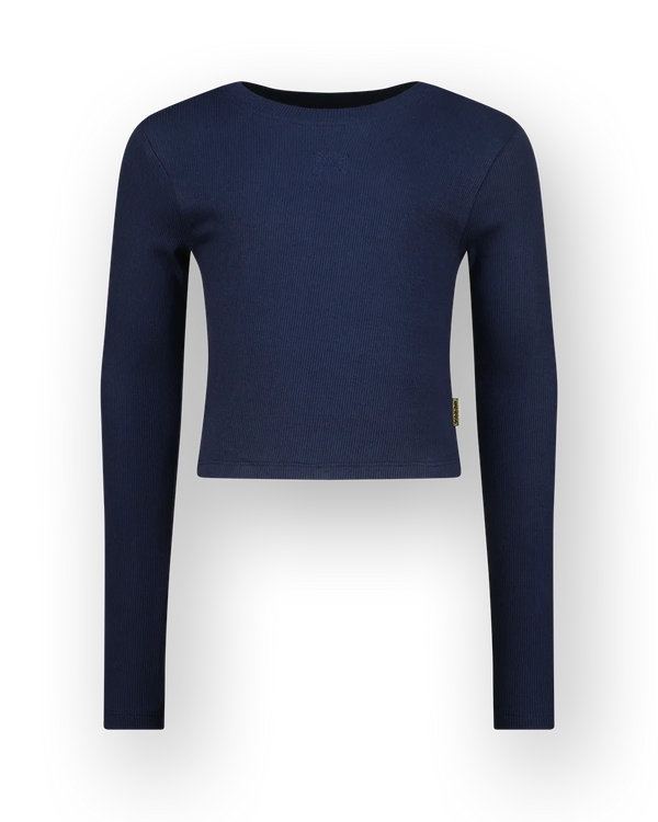 Basic crop rib top t-shirt