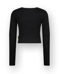 Basic crop rib top t-shirt