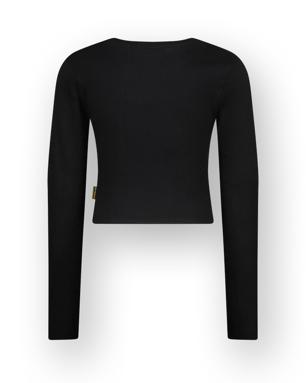 Basic crop rib top t-shirt