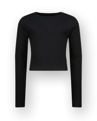 Basic crop rib top t-shirt